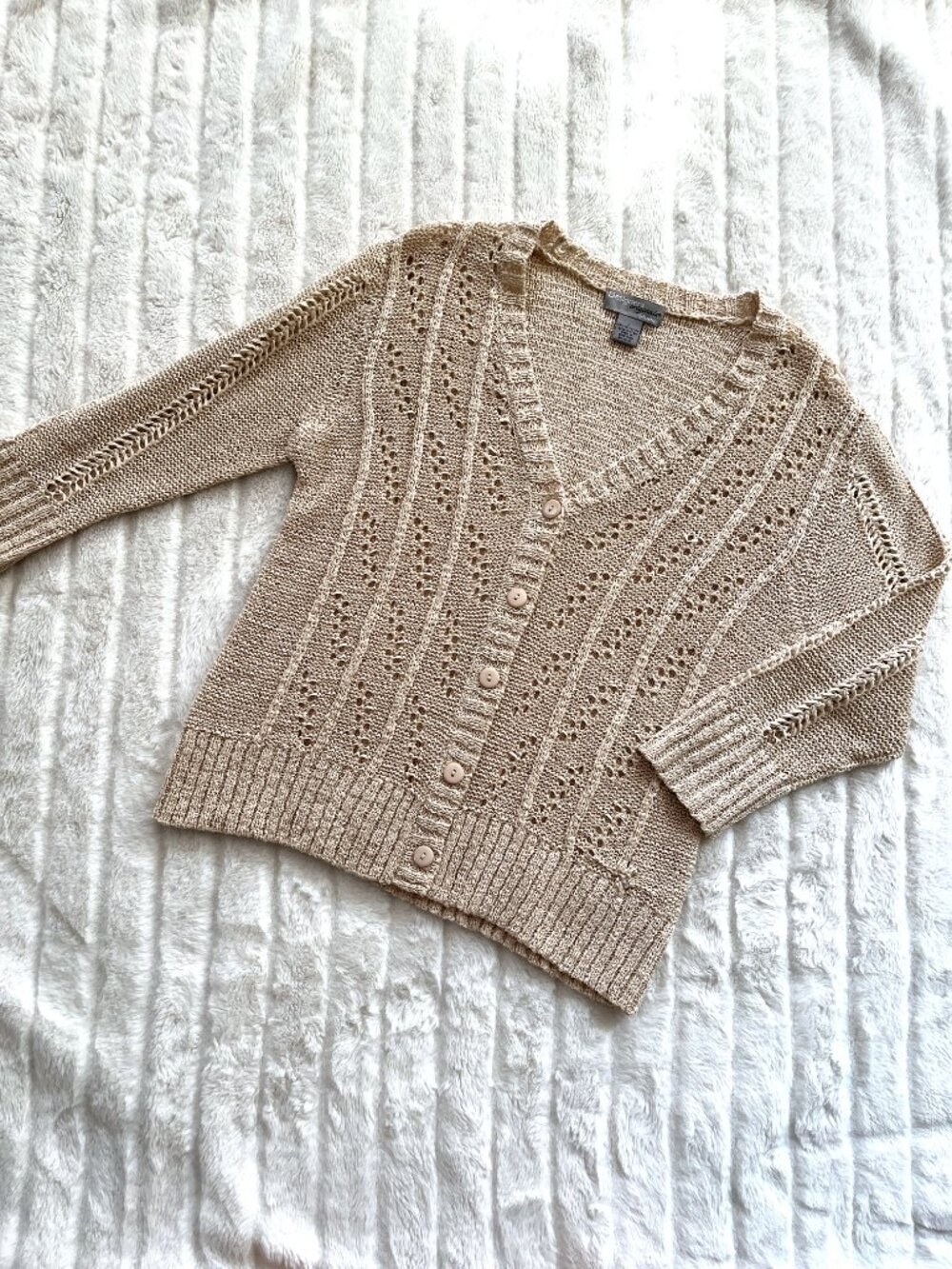 Vintage Designers Originals Studio Sweater Cardigan (Natural) L - Picture 4 of 15